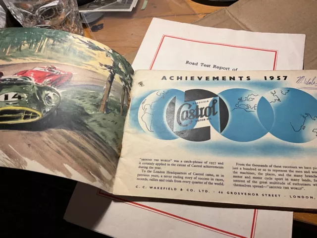CASTROL Motor Oil ACHIEVEMENTS of  1957 INTERNATIONAL RACING 50 page BOOKLET