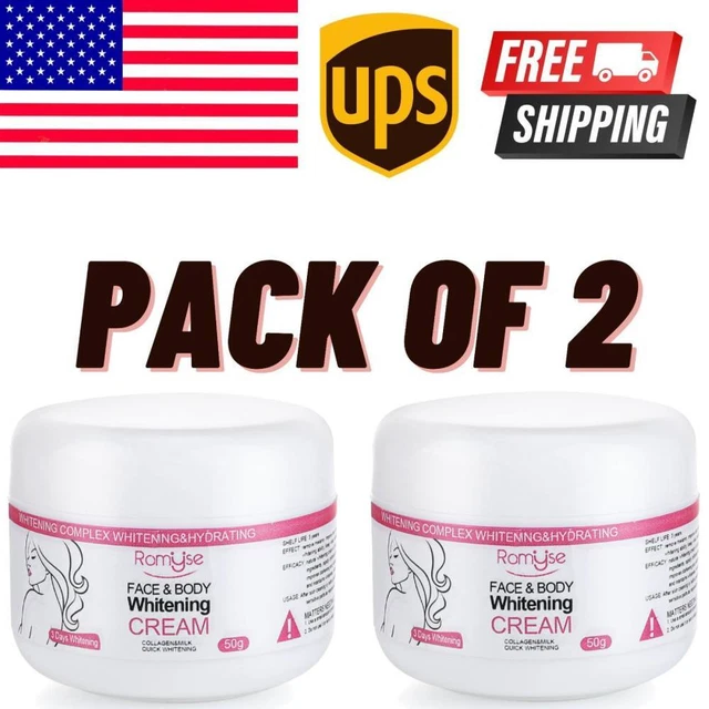 2 PACK Dark Skin Permanent Bleaching Cream Body Whitening Dark Spot Lightener