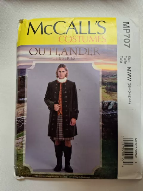 McCall's 7762 Outlander Series Costume Coat Lined 38-44 Sewing Pattern