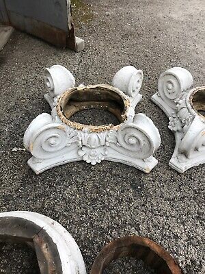 Set Of Antique Tapered Fluted Wood Exterior Columns And Capitals 9’ x 28” 4