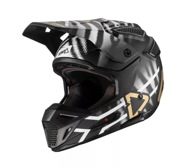 Leatt Motocross Helm GPX 5.5 Composite schwarz weiss gold | Enduro