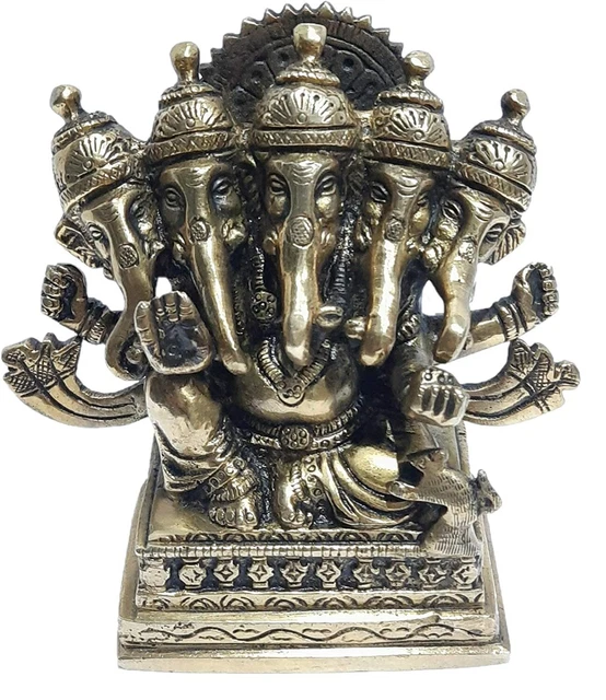 Statue en laiton de 6 pouces du Seigneur Ganesha