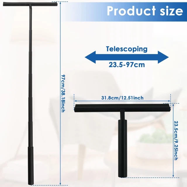 FLOOR SHOWER SQUEEGEE Scrubber with Telescopic Handle StreakFree