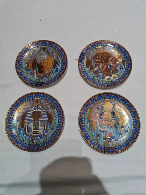 4 x Royal Worcester Fine Porcelain Legends Of The Nile Collectors Display Plates