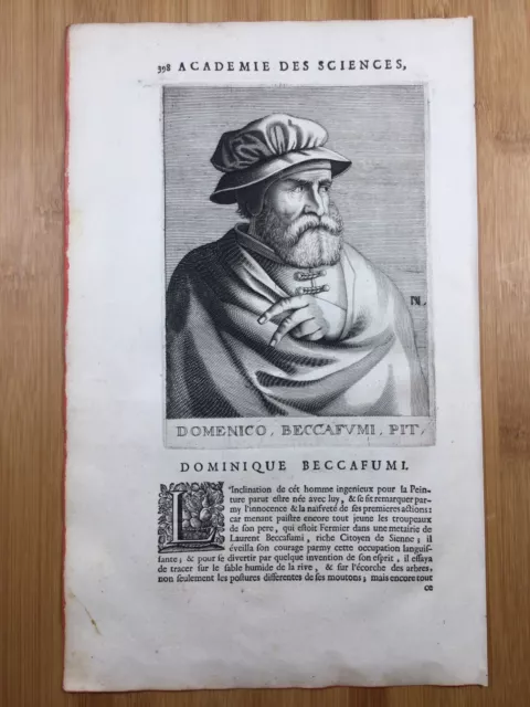 Domenico Beccafumi 1682 Rarissime Gravure Sienne Siena Rome Vatican Italie 2