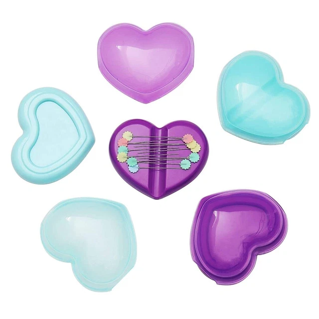 1Pcs Heart Magnetic Pin Holder With 20Pcs Sewing Pins Storage Case
