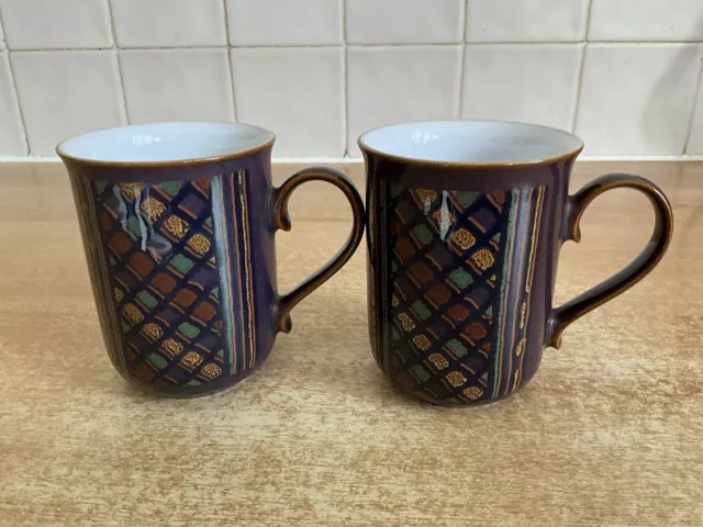 Denby  Shiraz - 2 x Straight Sided Tea / Coffee Mugs