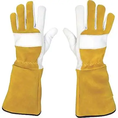 Klutch Cut-Resistant Goatskin/Cowhide TIG Welding Gloves — Single Pair,