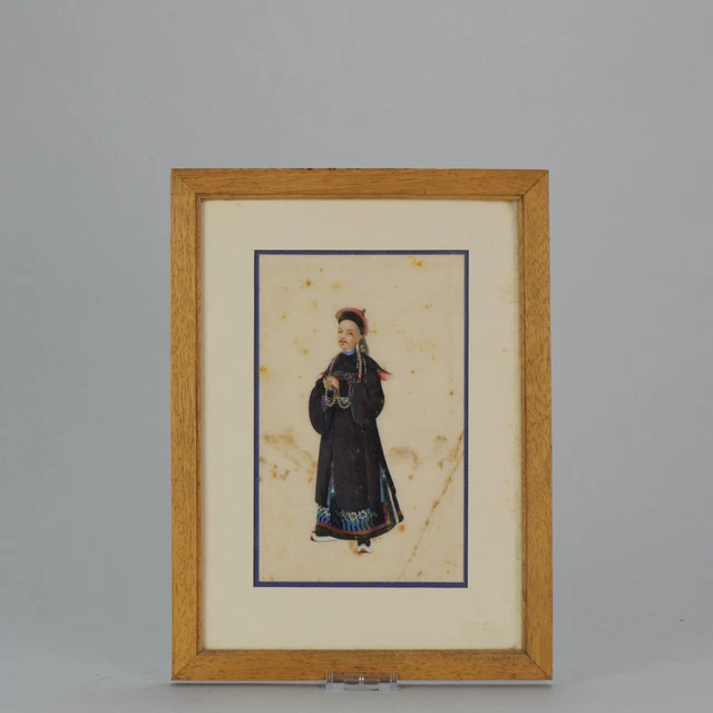 Very fine Chinese painting of a mandarin China Antique 19th century