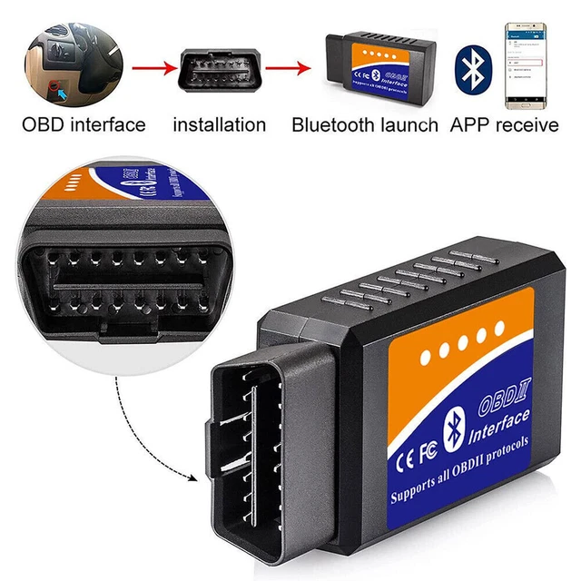 ELM327 EOBD BLUETOOTH Diagnostic OBD2 Car Engine Scanner Tool Fault