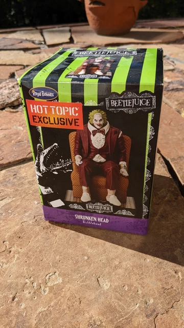 BEETLEJUICE Shrunken Head Bobble Head Hot Topic Exclusive Collectible Horror New