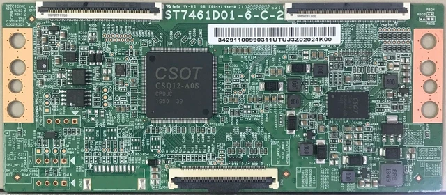 View of ORIGINAL TCL ST7461D01-6-C-2 75V2 T-con board logic board £49.40 ...