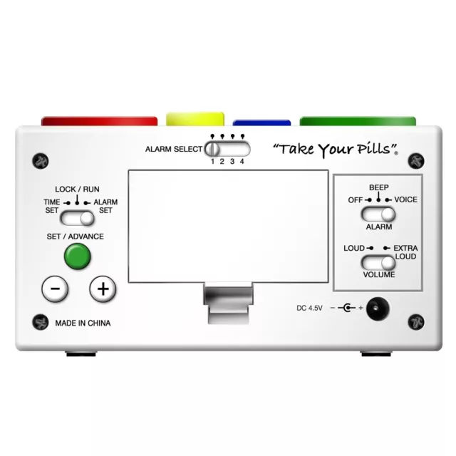 Med Center sprechender Wecker und Medikamentenerinnerung mit UK Netzteil 2