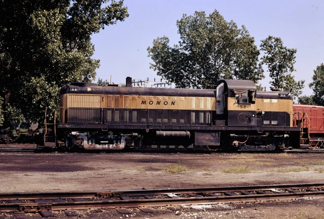 Monon 52, Original Kodachrome Slide, at Hammond, IN in August 1971.