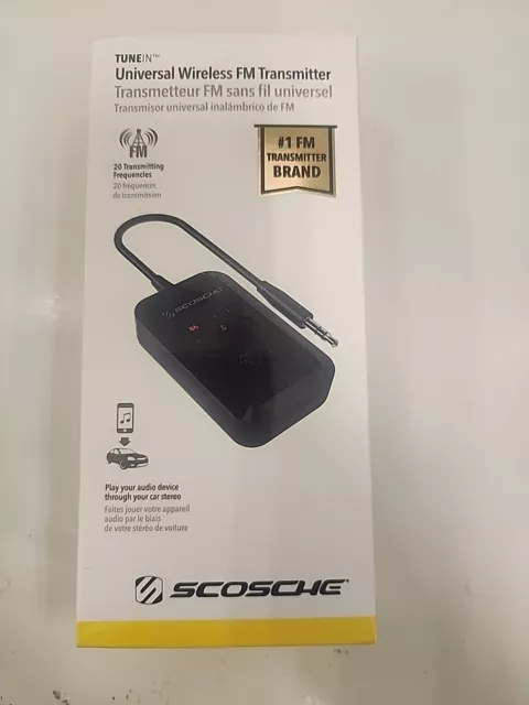 Scosche TuneIn Universal Wireless FM Transmitter 20 Transmitting Frequencies