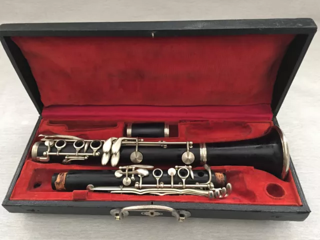 Instrument De Musique Vent & Bois Clarinette Ancienne Pelisson Guinot Blanchon