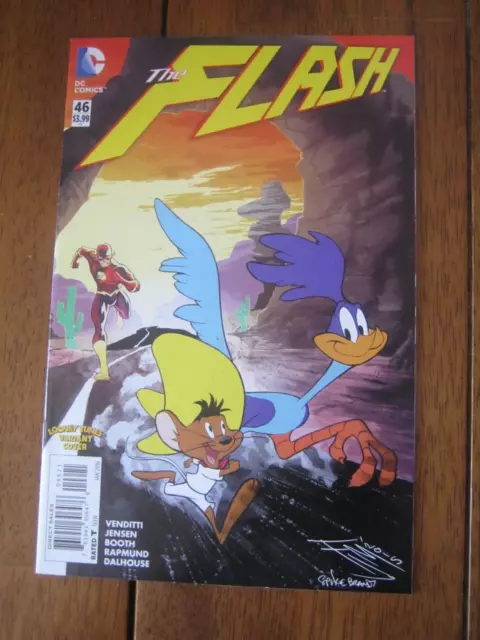 Flash Vol. 3 # 46 Jan 2016 Looney Tunes Variant  Roadrunner Speedy Gonzales ZCO2