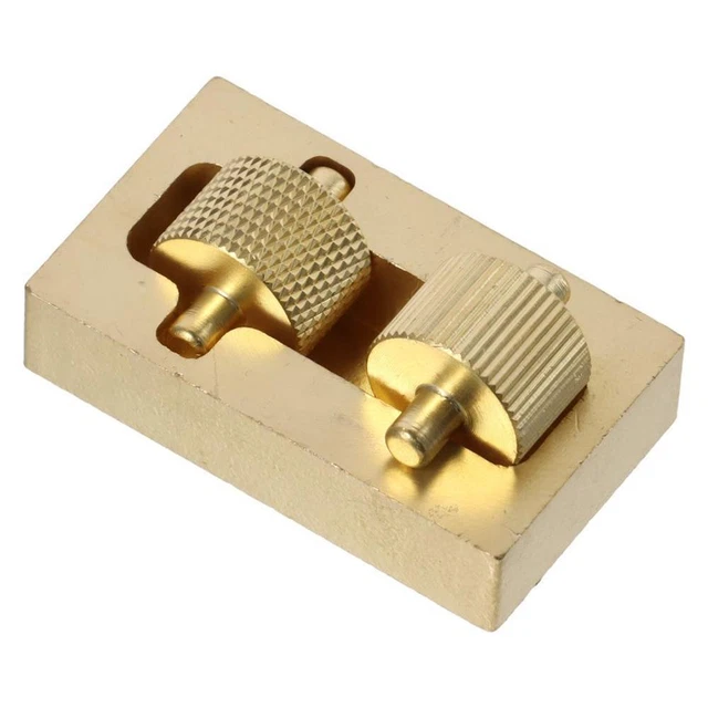 Gold Leather Craft Brass  with 2 Brass Rollers  Leather Craft DIY