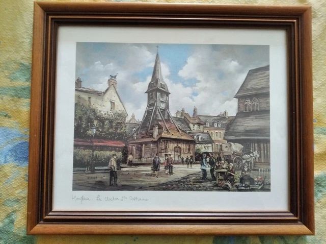 HONFLEUR - Le Clocher Sainte Catherine - Encadré sous verre - Calvados (14)