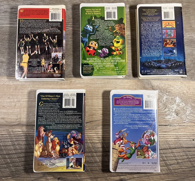 DISNEY VHS CLASSIC/PIXAR Animated Films in Clamshell Cases Bundle Of 5 ...