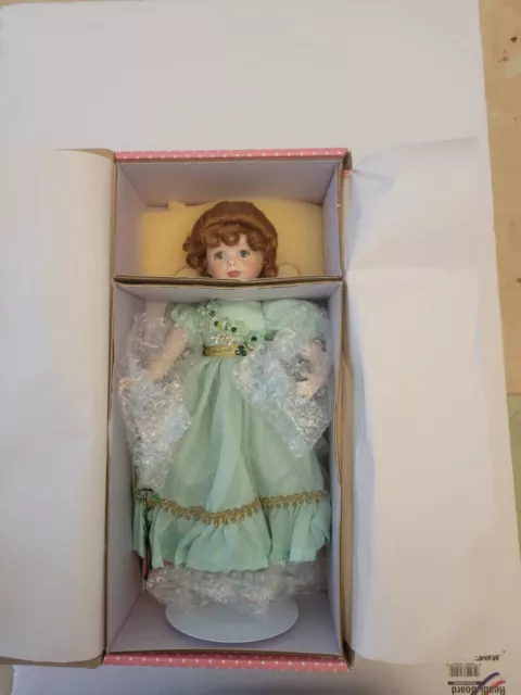 Paradise Gallery “Shannon The Shamrock Fairy” 13" Porcelain Doll NOB W/ COA #