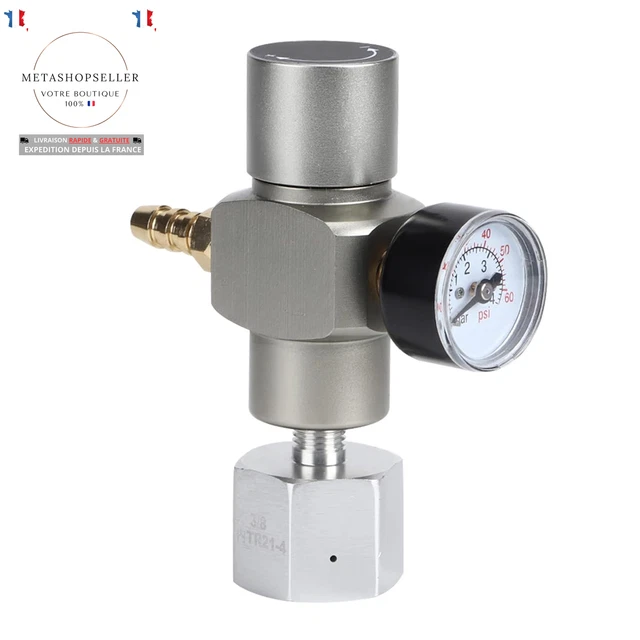 Régulateur De Gaz CO2, Adaptateur Pour CO2 Cylindre Du Régulateur Kit Manomètre