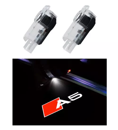 2 pcs LED Lumière Projecteur Logo Audi A5 Portière Voiture  Porte Eclairage