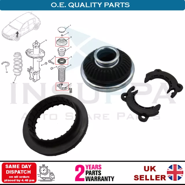 Front Strut Top Mount Bearing Kit For Vauxhall Opel Astra H MK5 04-14 13186959
