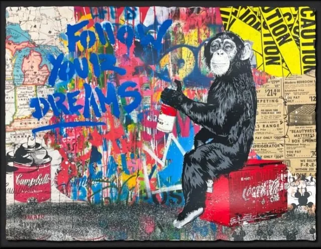 Mr Brainwash Everyday Leben Kult Träume Einzigartige Mischtechnik Original Hand