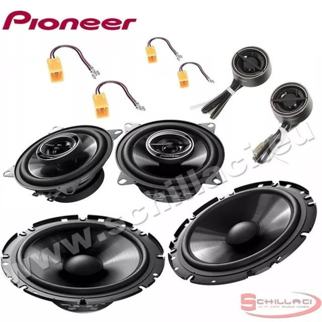 Kit 6 casse altoparlanti anteriori e posteriori PIONEER Fiat Palio con adattator