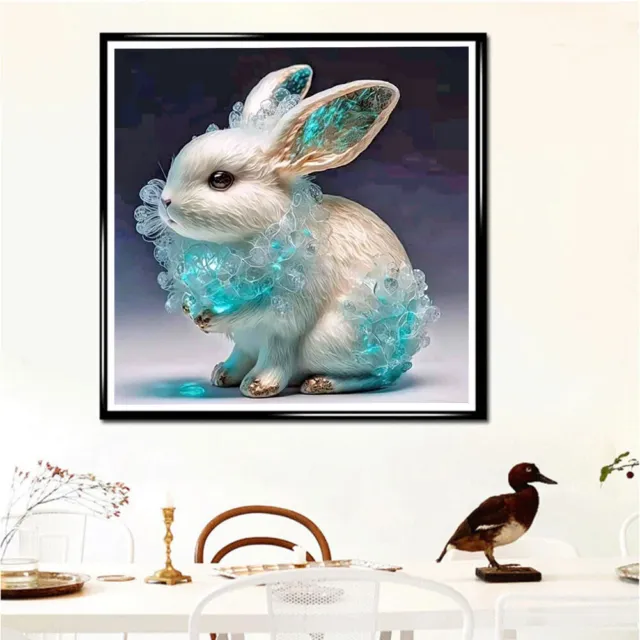 5D DIY Full Round Drill Diamond Mosaic Kit Home Decor Art Craft (Rabbit) #F