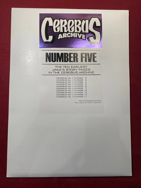 Cerebus Archive Number 5 - Jaka's Story - Signed & Numbered 1st Ed #47/300