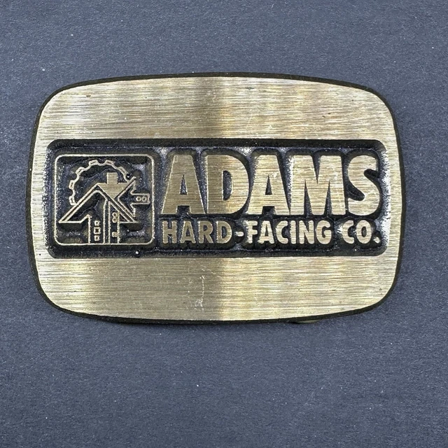 VINTAGE 1980S *ADAMS HARD-FACING CO* SOLID BRASS BELT BUCKLE $27.68 ...