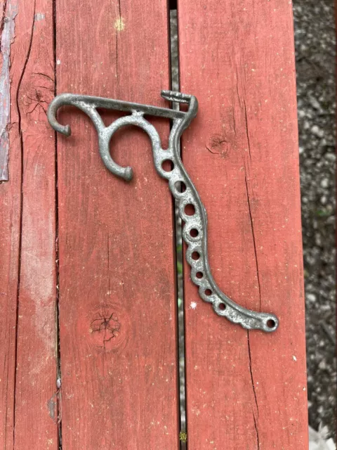 Antique Cast Iron Salvage Hat Coat Rack  Double Hooks Part Repair