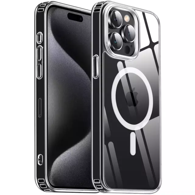 Magnetic Clear  iPhone 15 14 13 12 11 Pro Max Min Case MagSafes Shockproof Slim