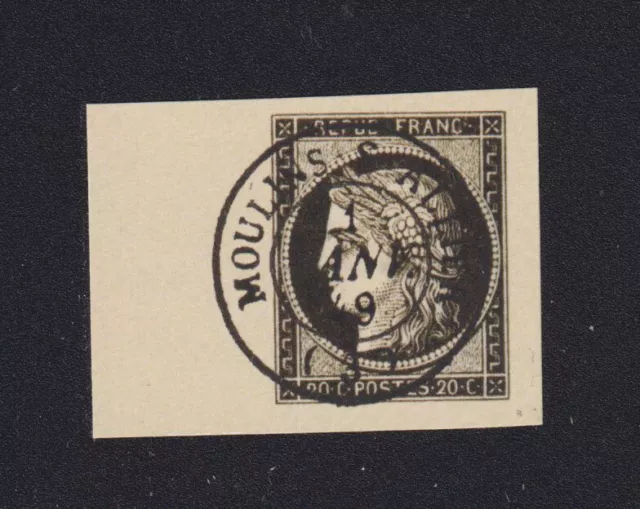 Timbre de France, N° 3, 20 c Cérès oblitération 1er jour 1 Janvier 1849 stock ❤️