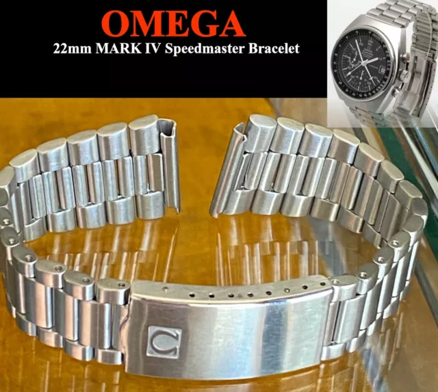 OMEGA Neu Marke IV Speedmaster 22mm Edelstahl Einsatz 1162/172