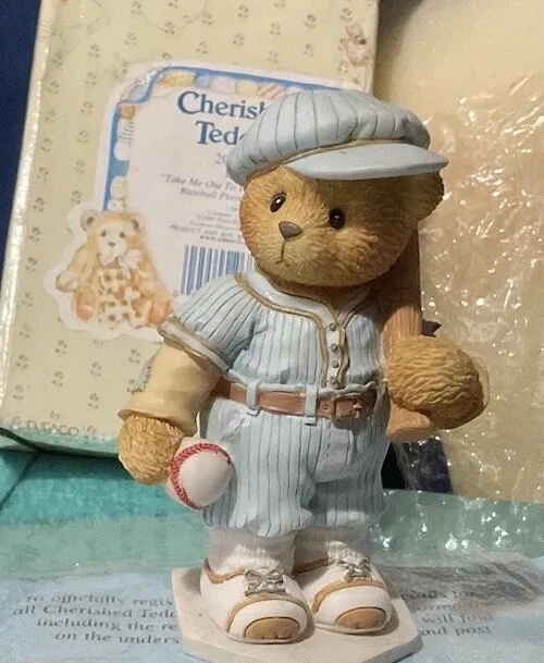 Cherished Teddies Lou 203432 “. Take Me Out To Ball Box/Paperwork.