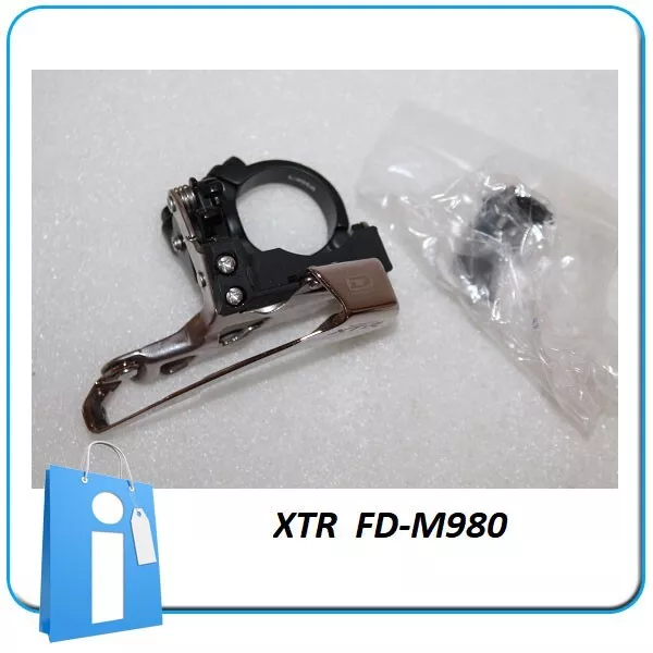 Desviador Delantero Shimano XTR FD-M980 Dual Pull Ø 34.9 31.8 Abrazadera baja