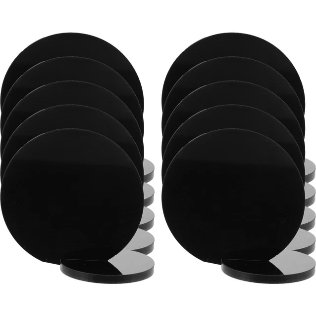 10 Set di 10 Insegna Vuota da Tavolo Acrilica Numero Ristorante Insegna Tavolo Sedute per