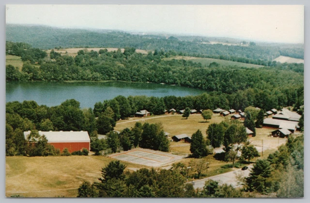Aerial View Of Camp St Andrew~Endless Mountains~Tunkhannock PA~Kolorvue~Vtg PC