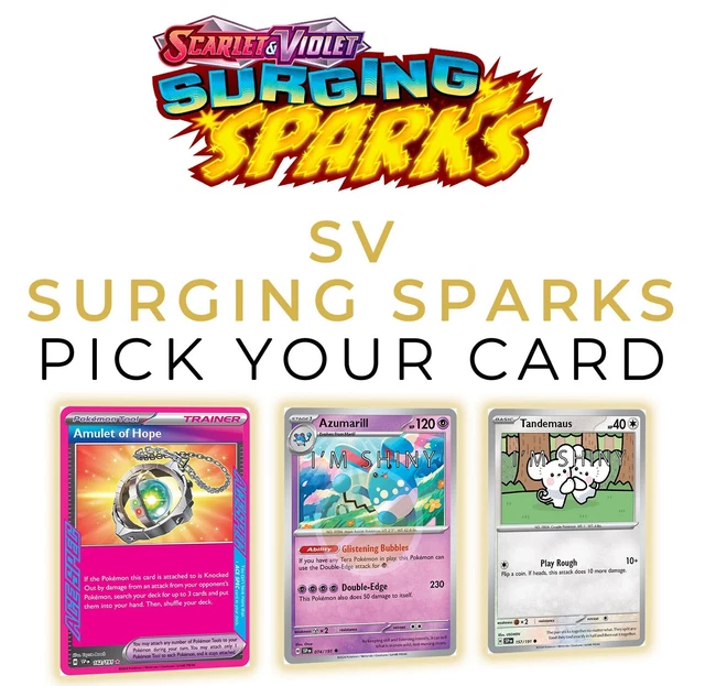 Pokémon Surging Sparks Reverse Holographic & Holo Rare Pick Your Card