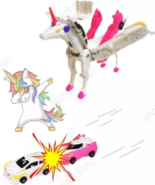 Unicorn Deformation Transformers Action Figures Robot Vehicles Car Girls Toys