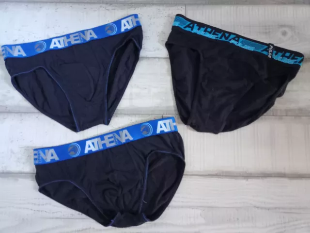 Lot de 3 caleçons/slips Athena taille M, neuf