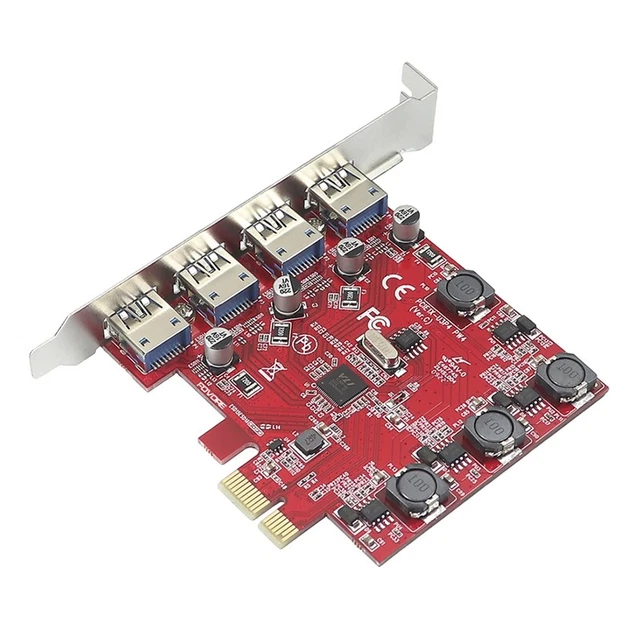 PCIe to USB 3.0 Expansion Card 4 Ports PCI X1 Adapter USB3 to PCI-E B1N6