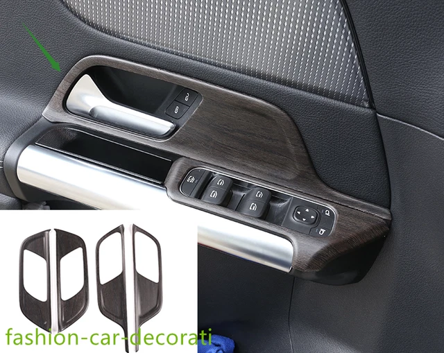 Oak wood grain Interior Door Handle Frame Cover Trim For Benz GLB X247 2020-2022