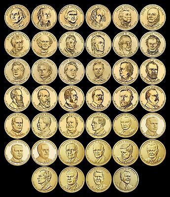 COMPLETE Presidential Dollar Set "IMPERFECT UNCIRCULATED" US (40 Coins Total)