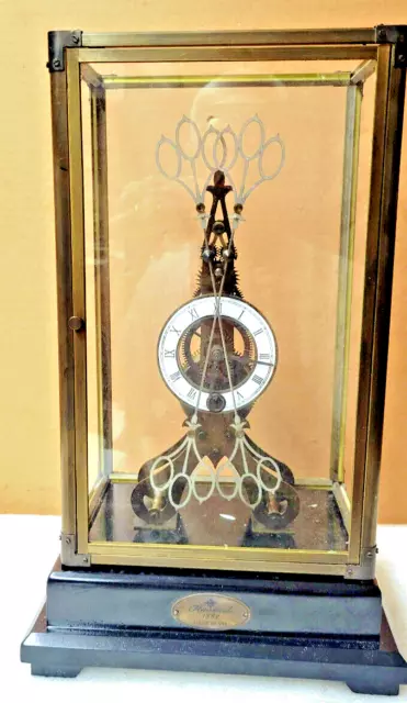 RARE Example Scissors Escapement Clock With Glass Dome Having Front Door