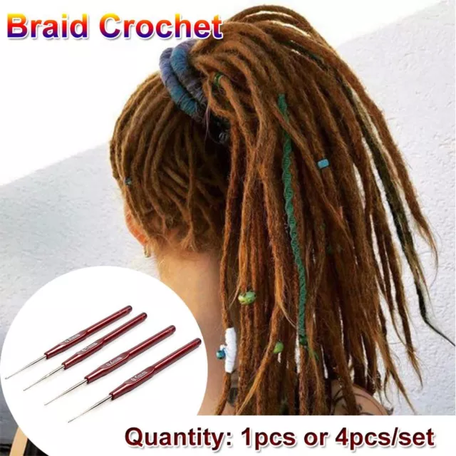 METAL HOOK NEEDLES Plastic Micro Hook Dreadlock Hair Tools Crochet Hook DIY  $4.85 - PicClick AU
