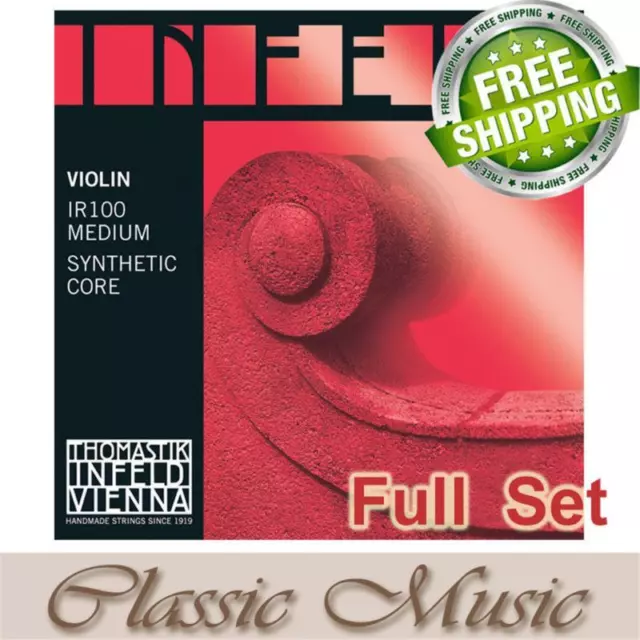 Thomastik Infeld-Red IR100 Violin Strings Full Set 4/4 Ball End Free Shipping